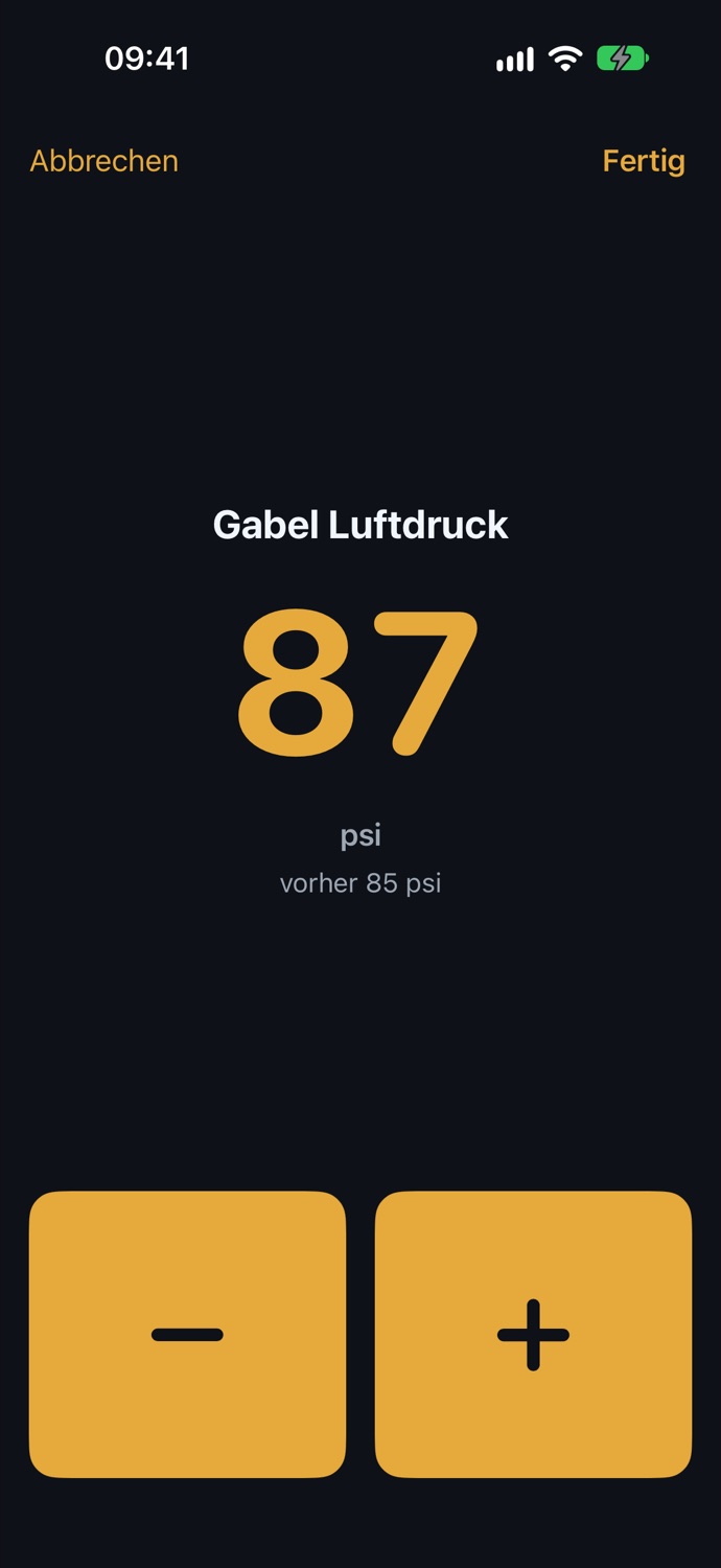 Vollbild-Stepper für den Gabel-Luftdruck
