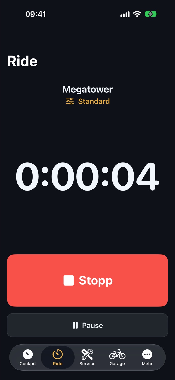Laufender Ride-Timer